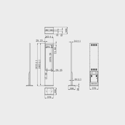 43.9インチバータイプ TFTディスプレイ 広告マシン 垂直画面 内外用途
