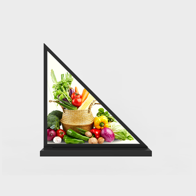 Android システム ソリューションを備えた 13.14 インチの三角形 LCD 広告機